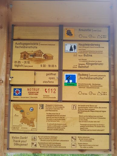 Infotafel im Nationalpark